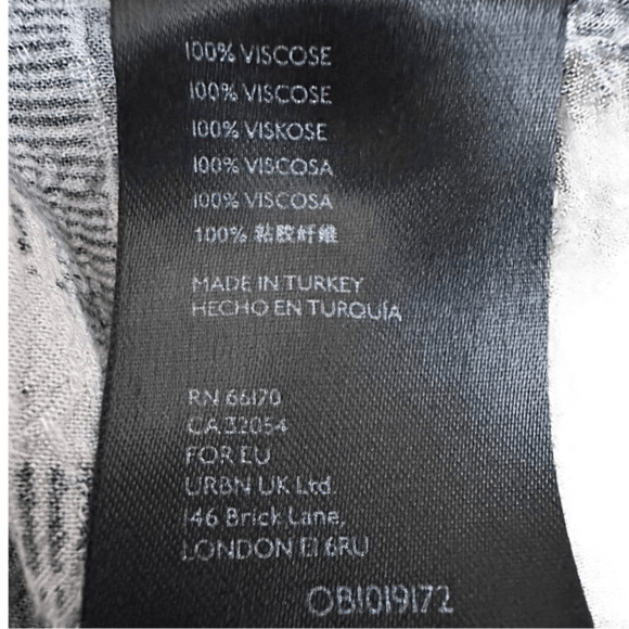 Maeve by Anthropologie Women S Dress Black White Geometric Print Modest Boho - Picture 9 of 11